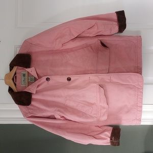 L.L. Bean insulated chore coat in pale pink